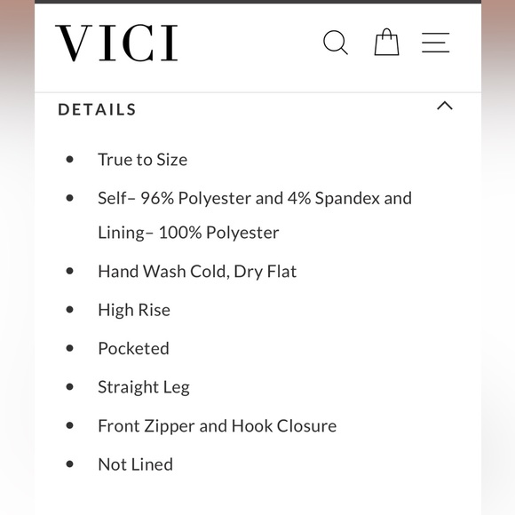 Vici Making Boss Moves pocketed straight leg pants - Black (size: L). NWT - Picture 5 of 6